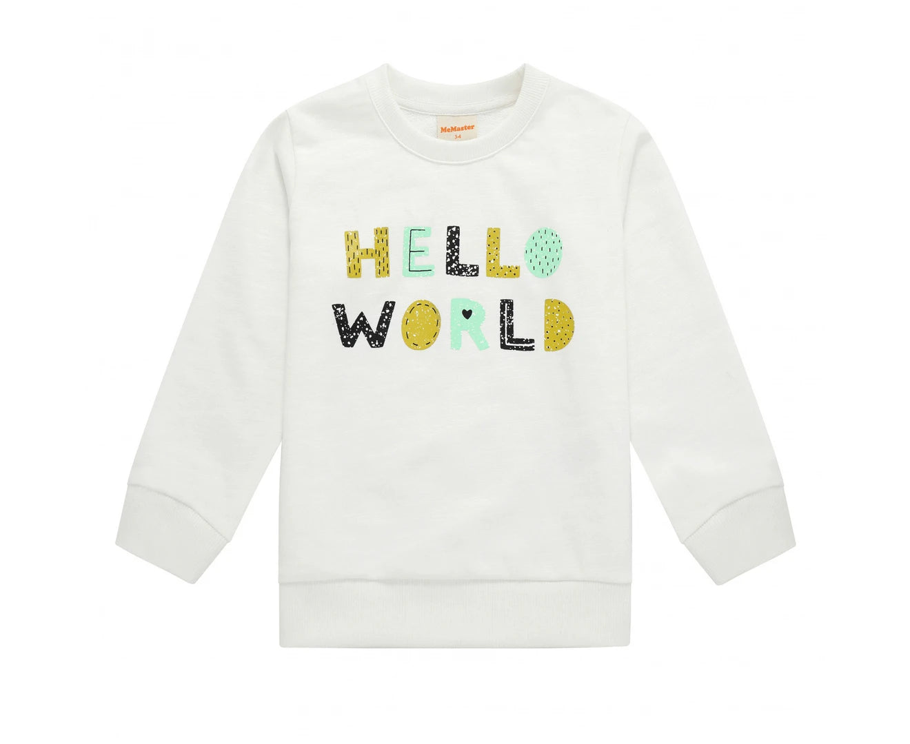 JUNIOR GIRLS HELLO WORLD COTTON FRENCH TERRY SWEATSHIT