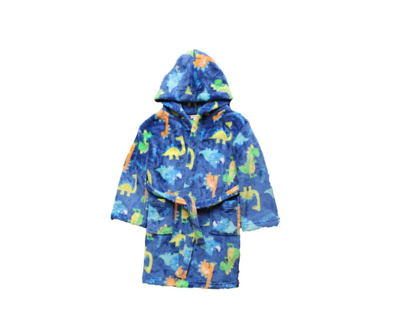 BOYS DINOSAUR HOODED FLEECE DRESSING GOWN
