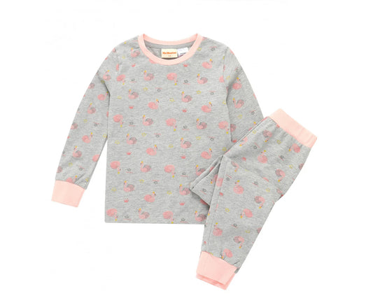 JUNIOR GIRLS SWAN AOP PYJAMA SET
