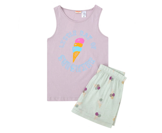 JUNIOR GIRLS ICE CREAM TANK PYJAMA SET