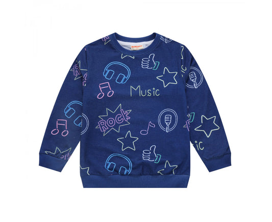 JUNIOR BOYS MUSIC SIGN SWEATSHIRT-LIGHT WEIGHT