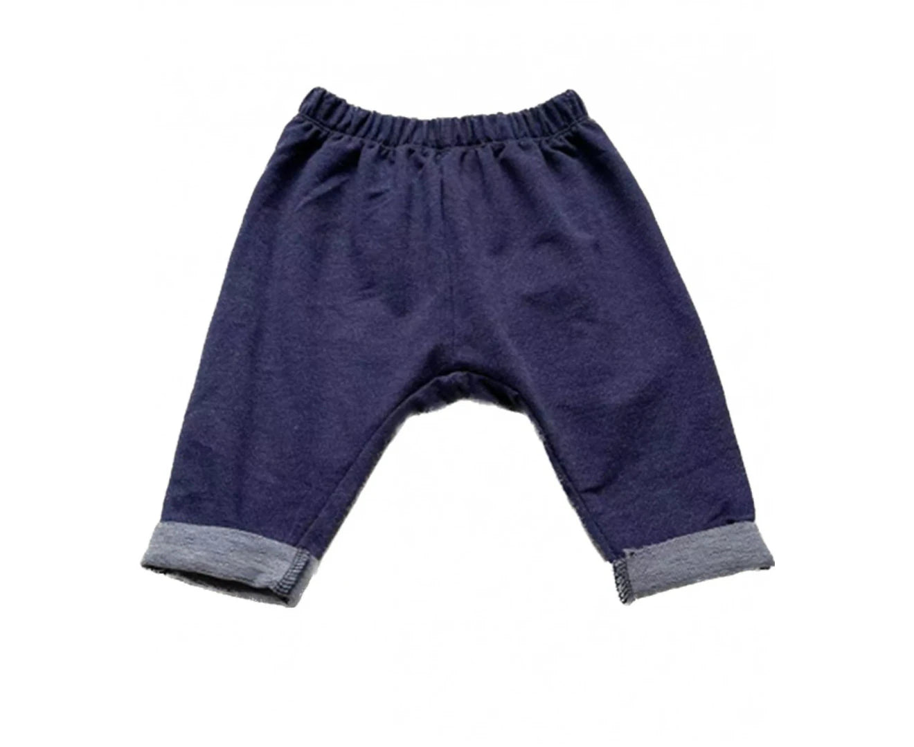 BABY DENIM TERRY CHAMBRAY PANTS - Blue