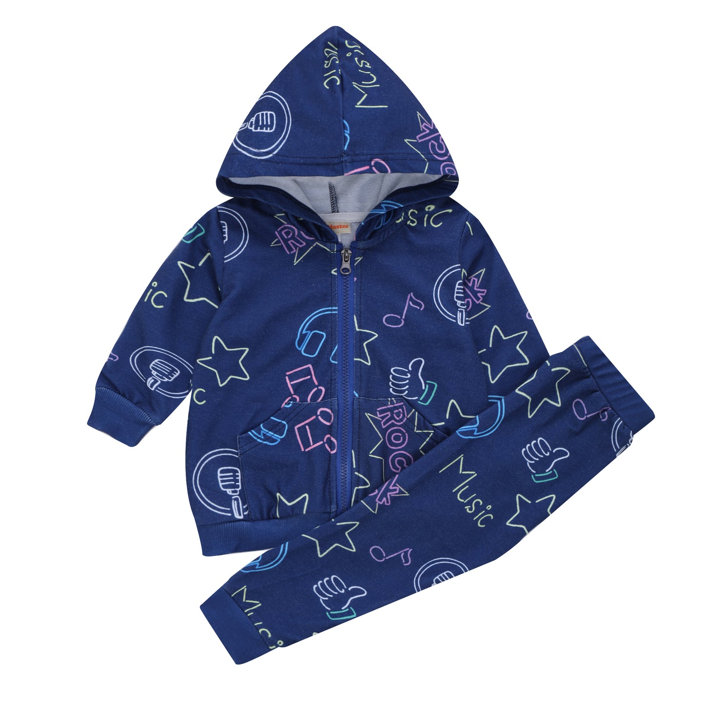 BABY BOYS MUSIC SIGN TRACKSUIT SET - LIGHT WEIGHT