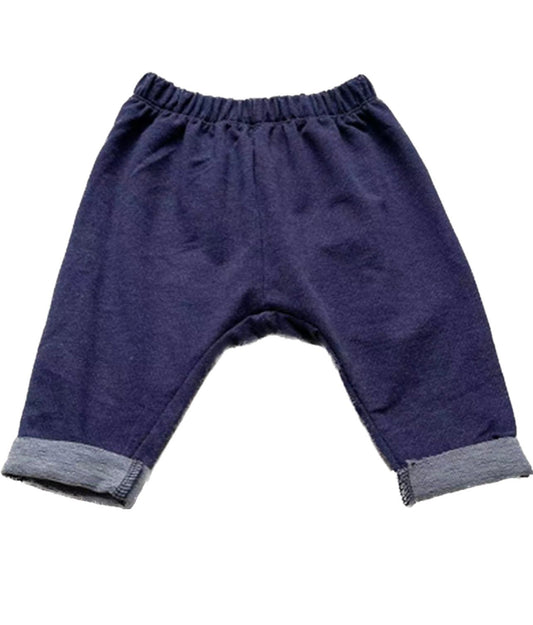 BABY DENIM FRENCH TERRY HAREM PANTS