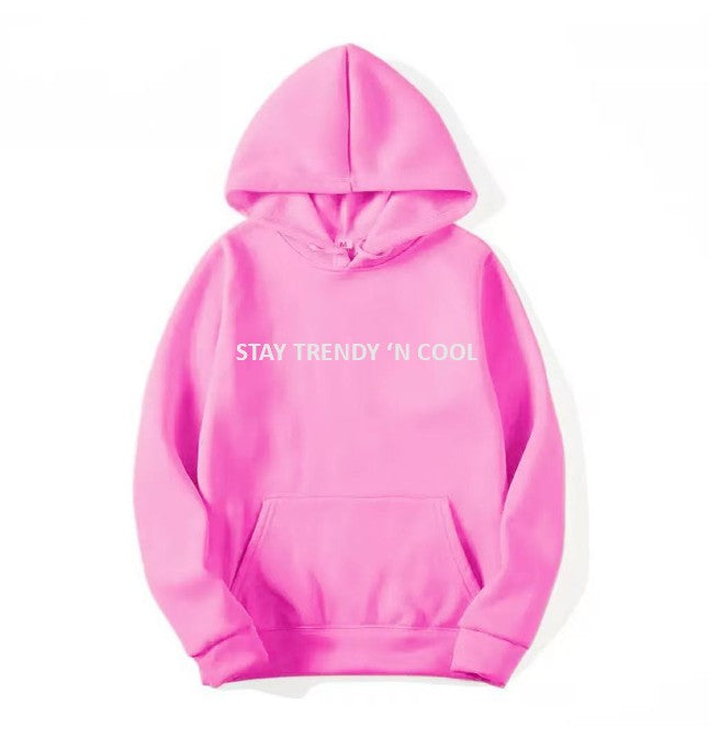 TEEN KIDS NON-BRUSHED FRENCH TERRY HOODIE - HOT PINK