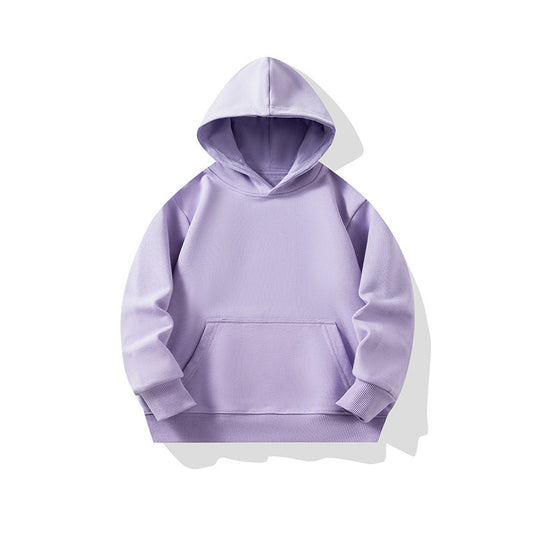 KIDS BRUSHED FRENCH TERRY HOODIE-LILAC