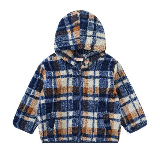 BABY BOYS CHECK FLEECE JACKET