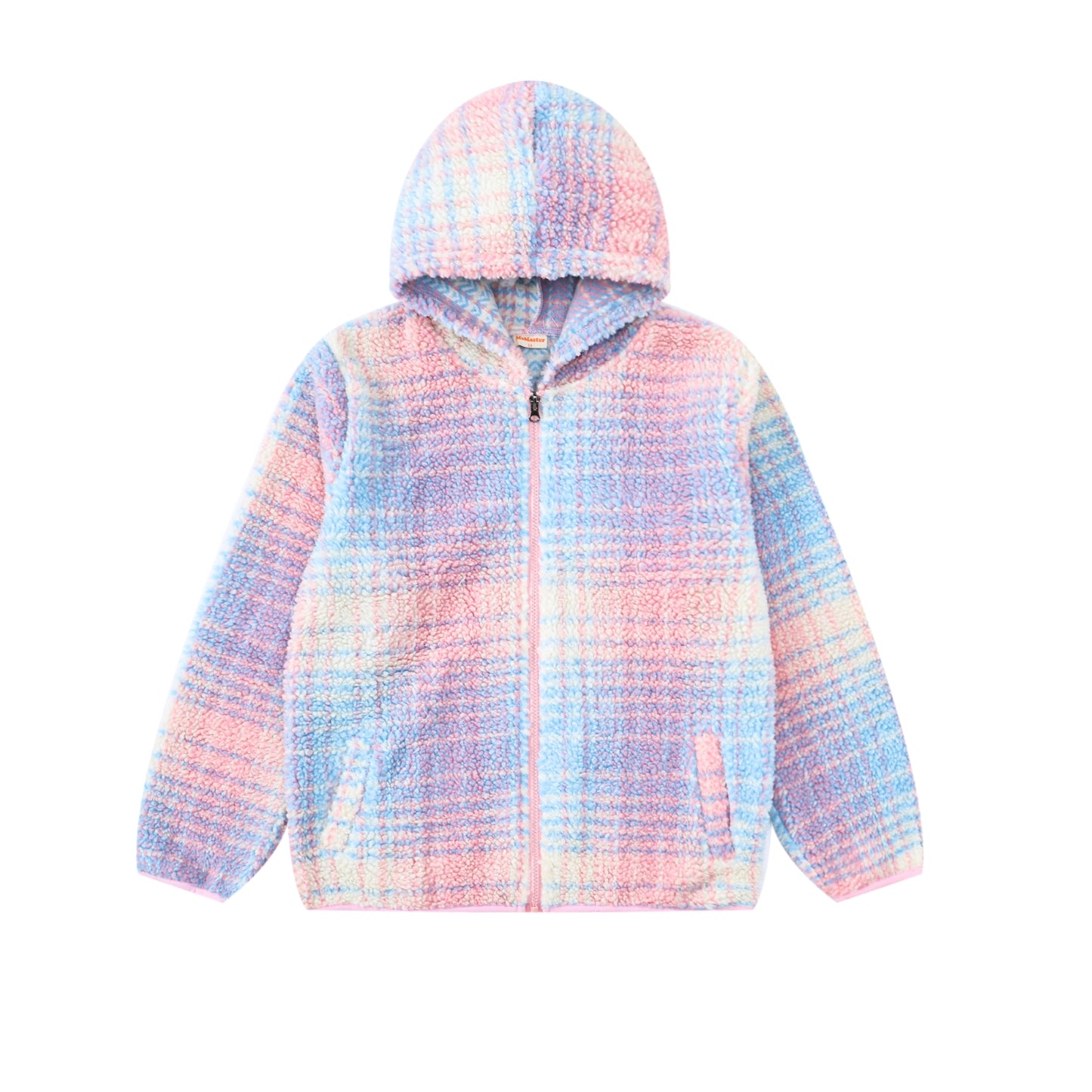 BABY GIRLS RAINBOW CHECK FLEECE JACKET
