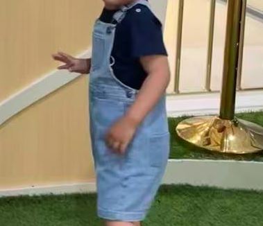 BABY UNISEX DENIM SHORTALL