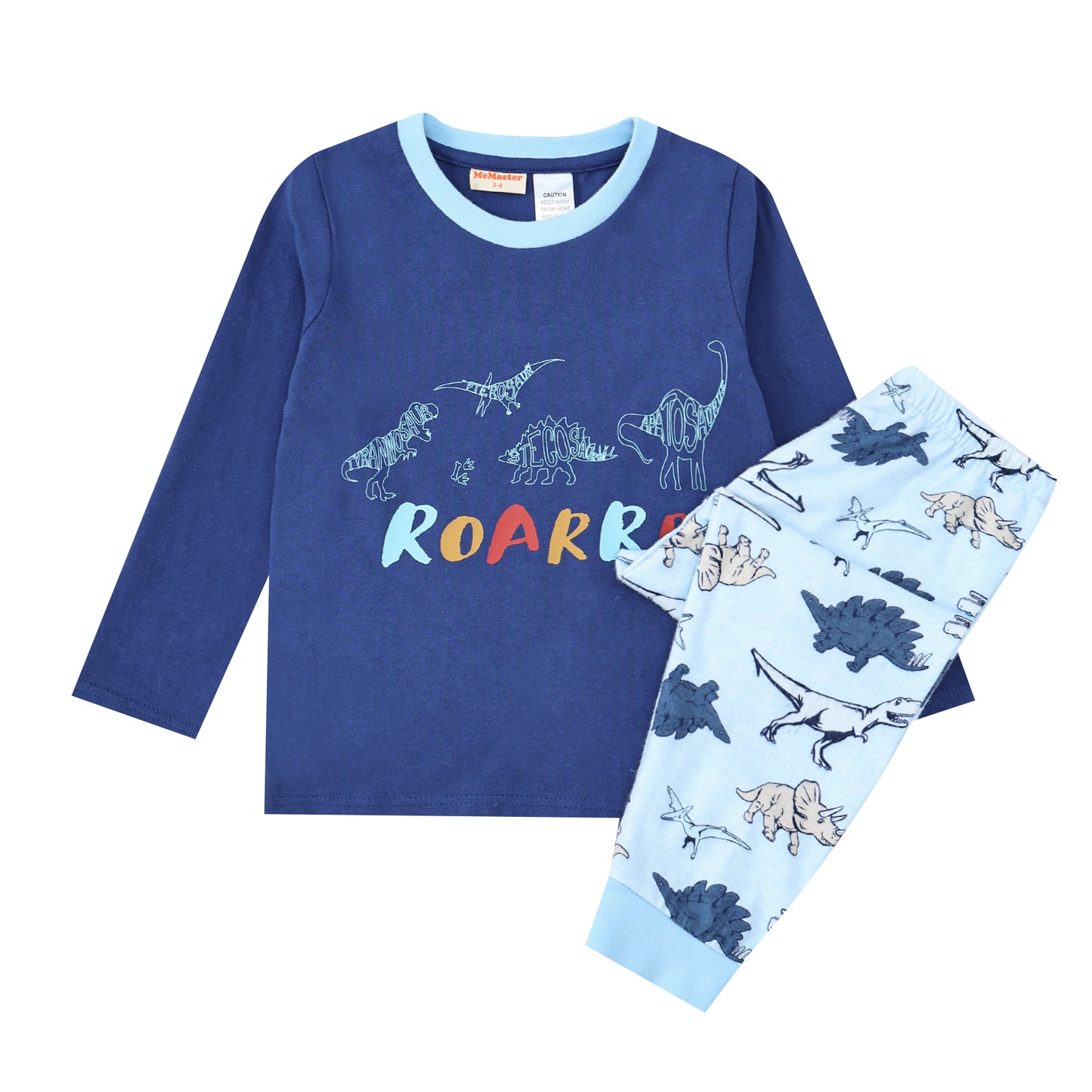 Junior Kids Blue Dino Pyjama Set